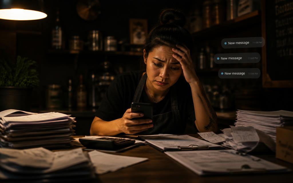 Pouco tempo para administrar e vender